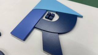 人工大理石の立体看板を製作しました！